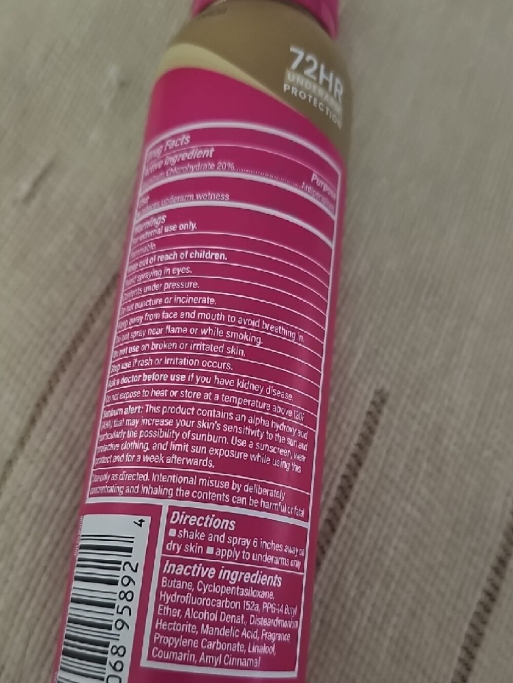 Bubdle  Lume Vanilla Bliss Pink Deodorant Dry Spray - Picture 3 of 3